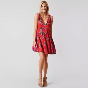 Free People Thought I Was Dreaming Dress in Cherry Combo